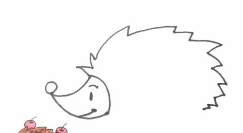 刺猬简笔画图片