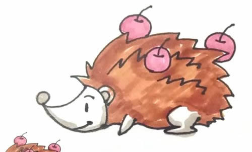 刺猬简笔画图片