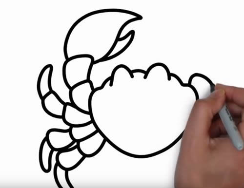 螃蟹简笔画图片