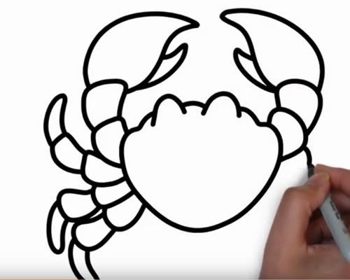 螃蟹简笔画图片