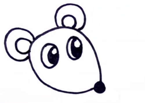 小老鼠怎么画简笔画