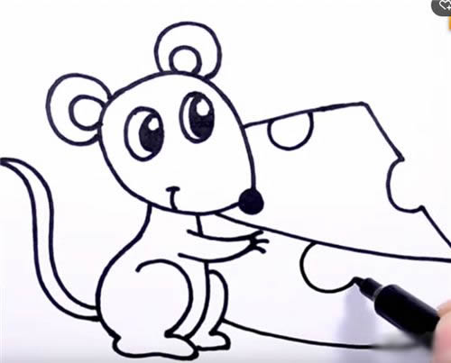 小老鼠怎么画简笔画