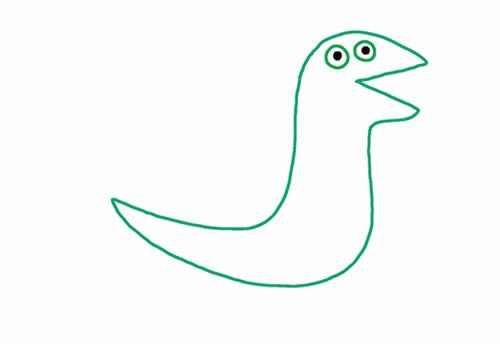 小恐龙简笔画的画法步骤