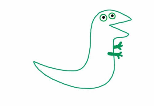 小恐龙简笔画的画法步骤