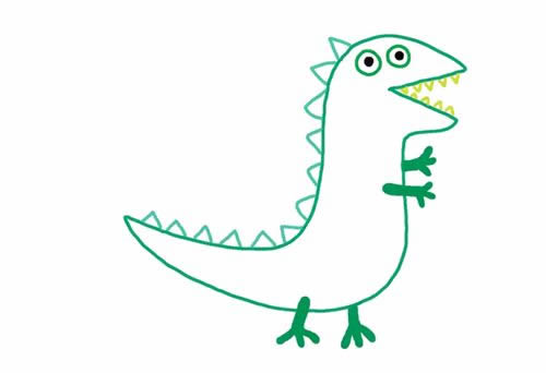 小恐龙简笔画的画法步骤