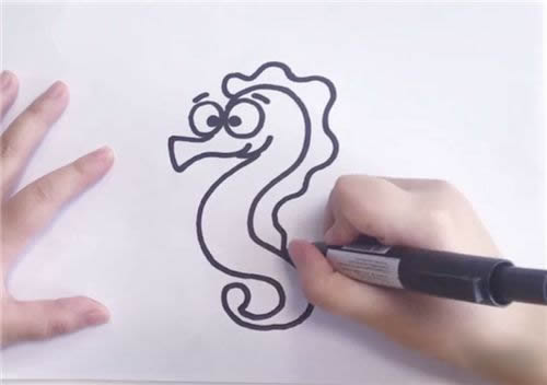 海马简笔画