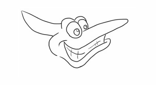 卡通翼龙简笔画图片 翼龙简笔画步骤图解