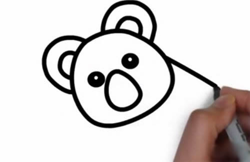 考拉简笔画图片