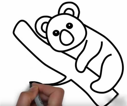 考拉简笔画图片