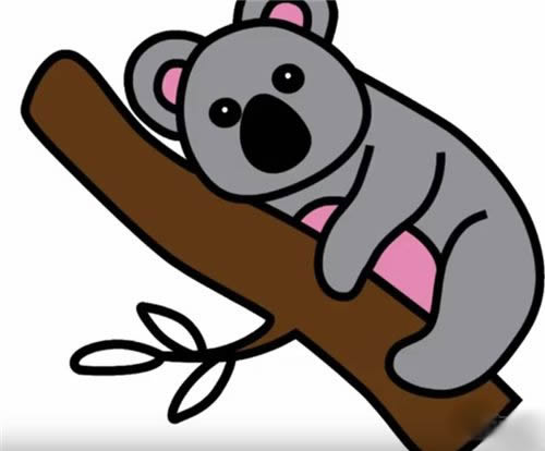 考拉简笔画图片