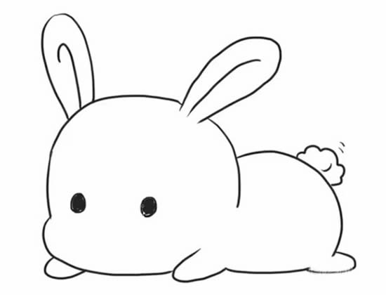 可爱的小兔子简笔画图片