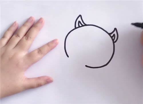 狐狸简笔画步骤图