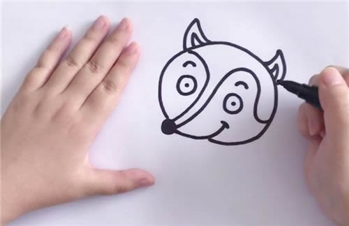 狐狸简笔画步骤图