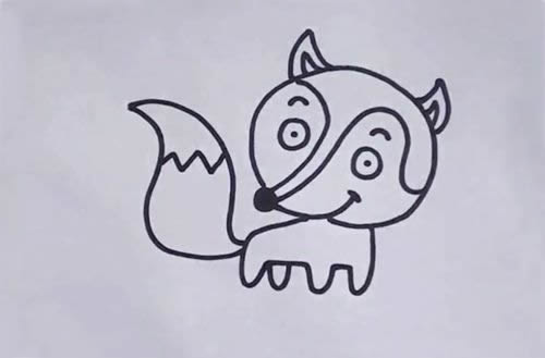 狐狸简笔画步骤图