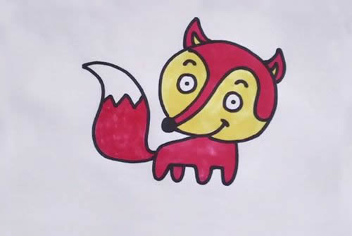 狐狸简笔画步骤图