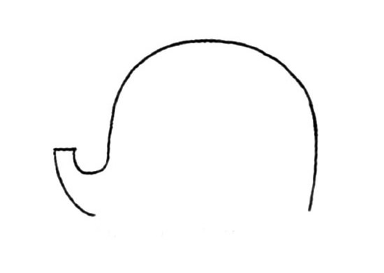 可爱的大象简笔画画法步骤图片