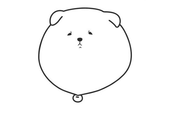 小狗简笔画步骤图片