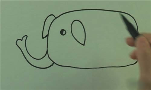 如何画大象简笔画步骤图