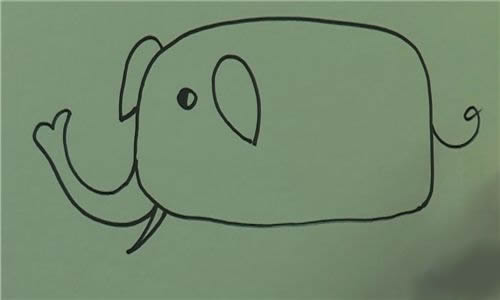 如何画大象简笔画步骤图
