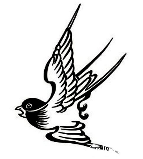 简笔画小燕子，飞行的小燕子简笔画图片04