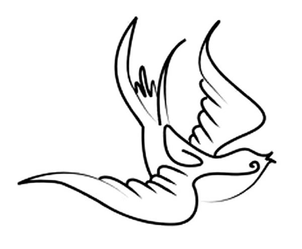 简笔画小燕子，飞行的小燕子简笔画图片12