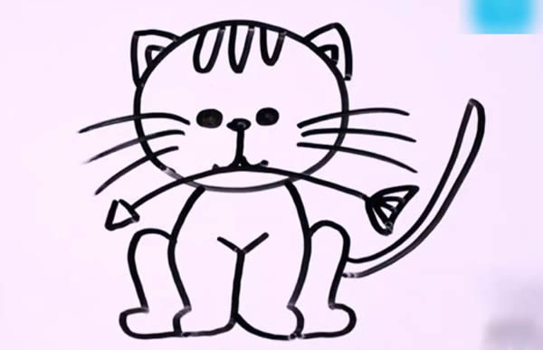 可爱的小猫简笔画