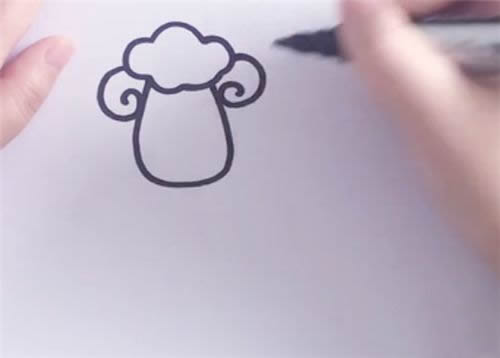 小羊简笔画具体步骤