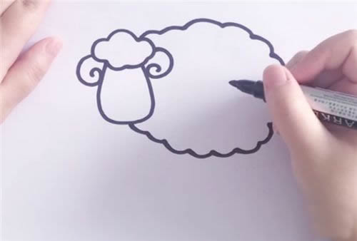 小羊简笔画具体步骤