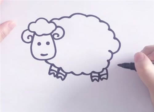 小羊简笔画具体步骤