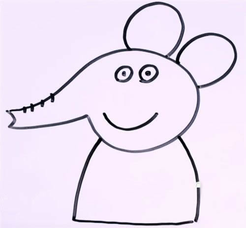大象艾米丽简笔画 大象艾米丽简笔画步骤图片教程