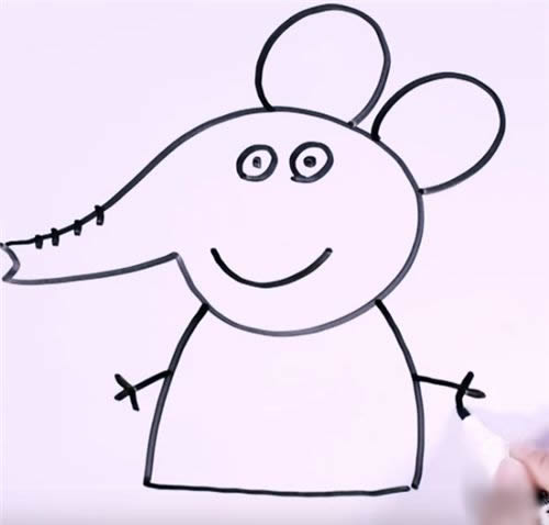 大象艾米丽简笔画 大象艾米丽简笔画步骤图片教程