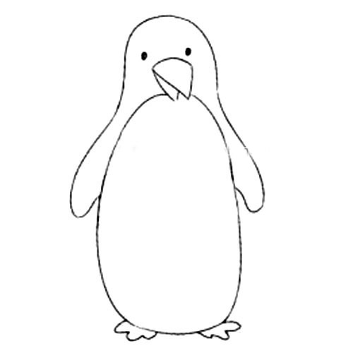 简笔画企鹅的画法步骤图片