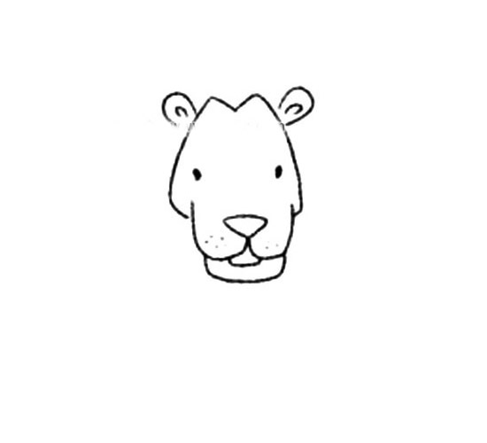 雄狮/狮子简笔画步骤图片