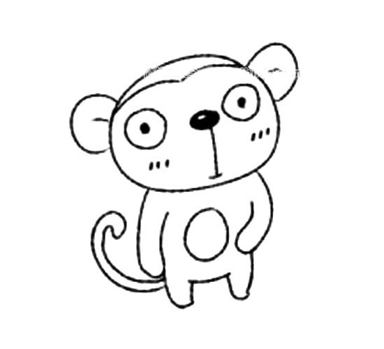 猴子简笔画步骤图片