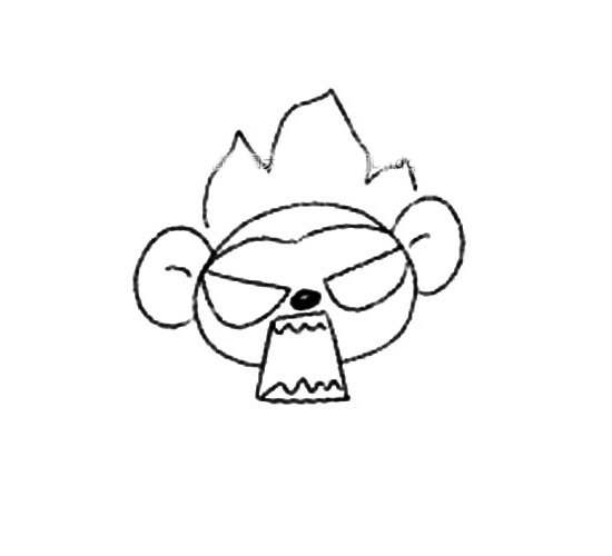 火冒三丈的猴子简笔画图片
