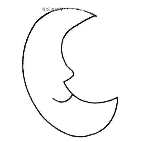 月亮简笔画画法