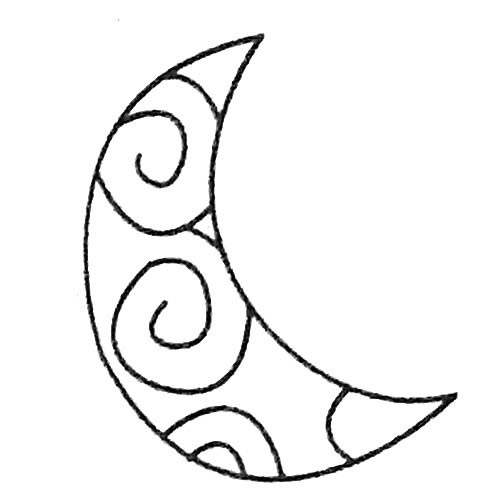 月亮简笔画画法