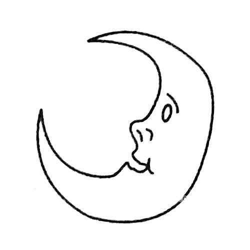 月亮简笔画画法