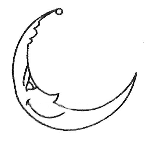 月亮简笔画画法