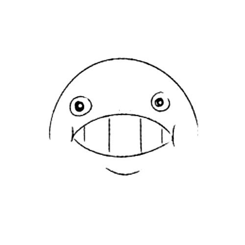鲸鱼简笔画步骤图片~