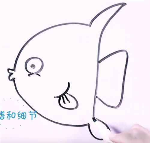 简笔画热带鱼的画法 热带鱼简笔画步骤图片