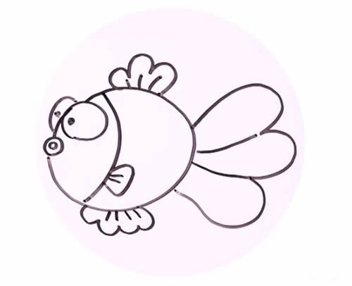 怎么画金鱼的简笔画 金鱼的简笔画图解步骤
