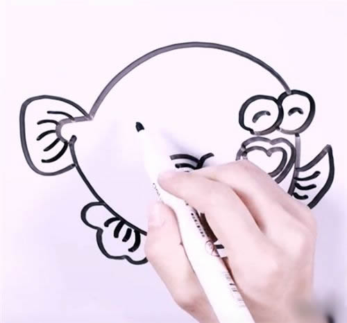 河豚鱼简笔画