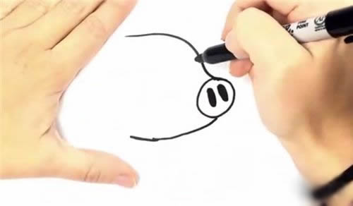 可爱小猪简笔画步骤图