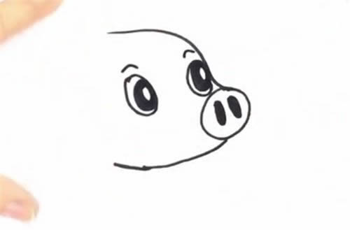 可爱小猪简笔画步骤图