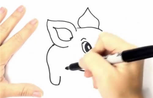 可爱小猪简笔画步骤图