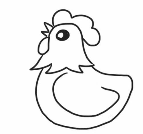 公鸡简笔画图片