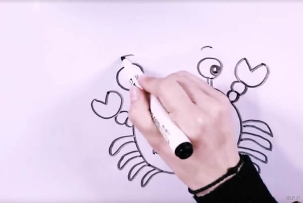 小螃蟹简笔画图片