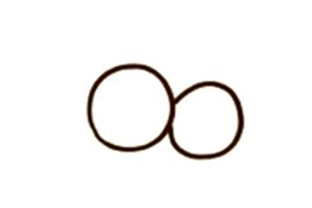 卡通小马简笔画步骤1 卡通小马简笔画步骤1