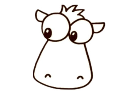 卡通小马简笔画步骤4 卡通小马简笔画步骤4